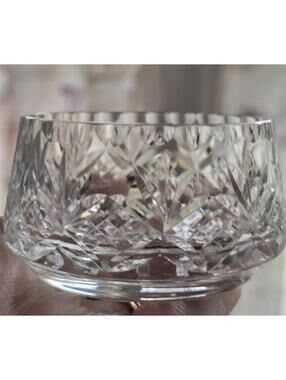 Vintage Star of Edinburgh Hand-Cut Crystal Glass Rose/Posey Bowl 3"